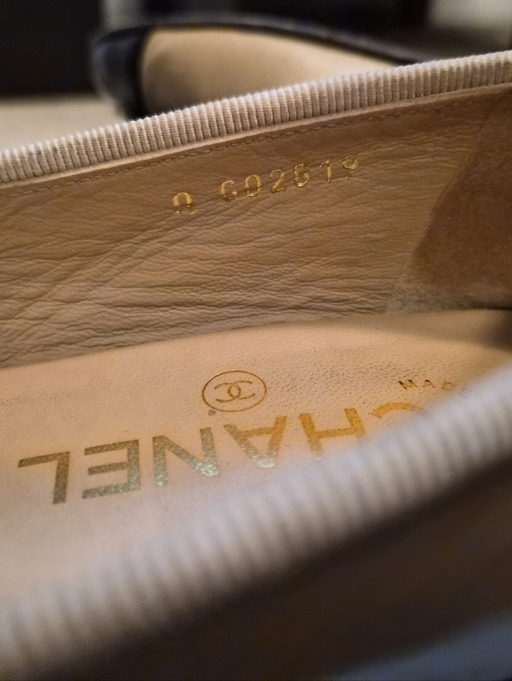 Chanel Ballet flats Lambskin Beige & Black - Picture 6 of 11